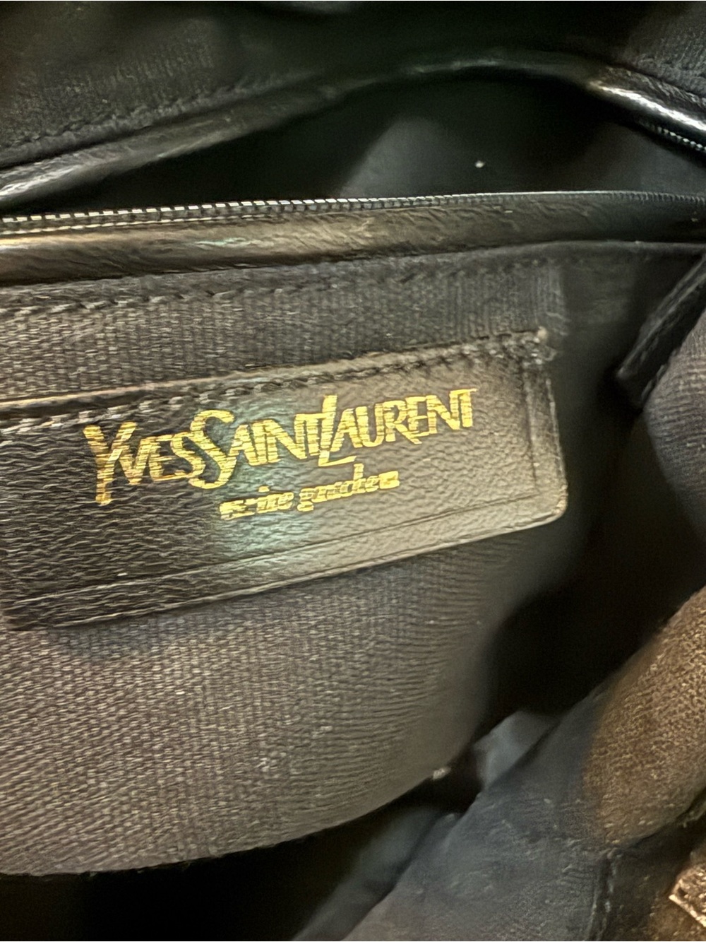 Yves Saint Laurent Black Leather Tote with Gold Hardware - Picture 5 of 9